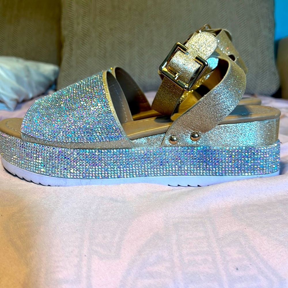 Rose gold sandals